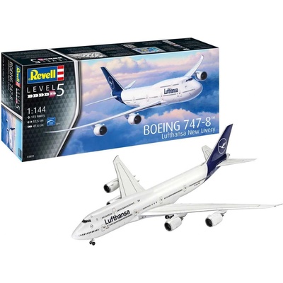 Revell Boeing B747-8 dopravce Lufthansa New Livery Plastic ModelKit 03891 1:144