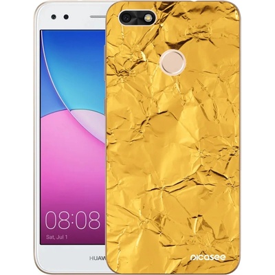 Púzdro Picasee silikónové Huawei P9 Lite Mini - Gold čiré