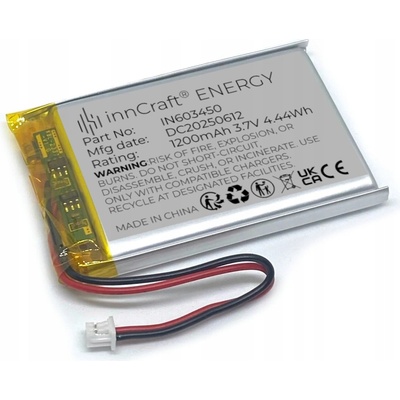 Akumulátor Li-Poly innCraft 1200 mAh 3.7 V 603450