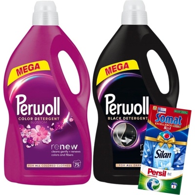 Perwoll Renew Dark Bloom prací gel 2 x 2,7 l 151 PD