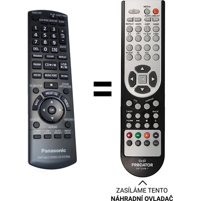 Dálkový ovladač Predátor Panasonic RX-D55A