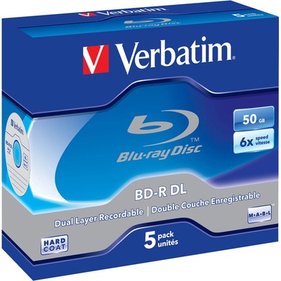 Verbatim BD-R DL 50GB 6x, jewel, 5ks (43748) – Zboží Živě