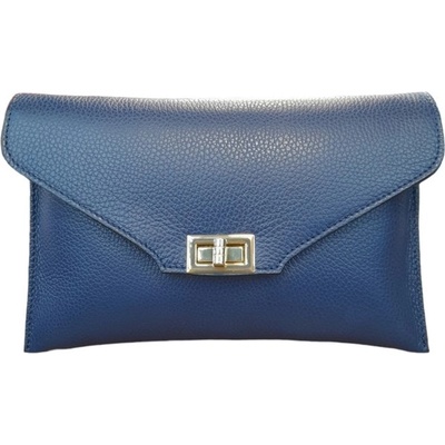 Vera Pelle střední kožená crossbody 3111 d 24 blu jeans modrá