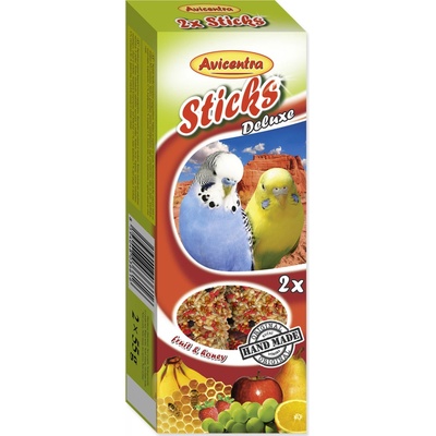 Avicentra Sticks Deluxe tyčinky pro andulky ovocie a med 110 g