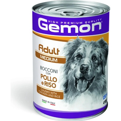 Gemona Dog HP Adult Mini kúsky kura moriak 415 g