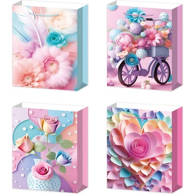 42 х 30 см подаръчна чанта с окраска 3d рози