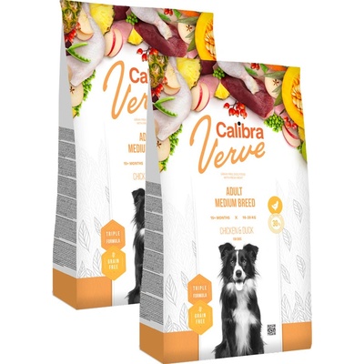 Calibra Dog Verve GF Adult Medium Chicken & Duck 2 x 12 kg