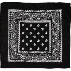 MFH Шал, черно и бяло, приблизително 55 x 55 cm, памук (16403A)