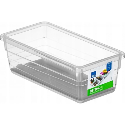 Curver Sistemo 2 Organizér 15 x 7,5 x 5 cm transparentný/sivá 10011-A94