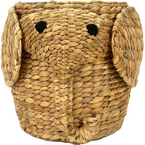 Compactor Детска кошница за играчки от воден зюмбюл естествена ø 30x35 cm Elephant - Compactor (RAN11861)