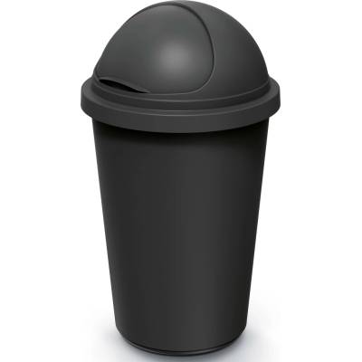 Compacta R Odpadkový kôš Roller recyklovane čierny s recyklovane čiernym vekom 50 l