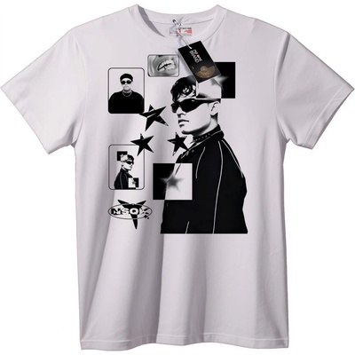 NOONEBRAND Градска Тениска със Звезди - M, White