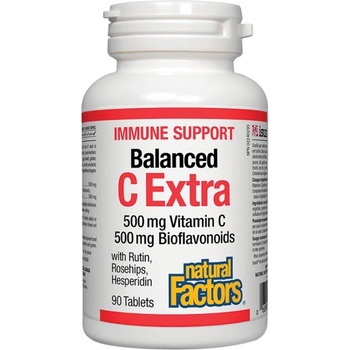 Image 1 of Natural Factors Immune Support Balanced C Extra 500 mg | With Bioflavonoids 500 mg [90 Таблетки]