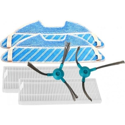 NipponCEC Cecotec Conga 1490 sada mopovacích textilií, bočních kartáčků a HEPA filtrů 6 ks