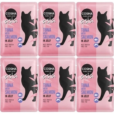 Cosma Asia Tuniak s lososom v želé 6 x 100 g