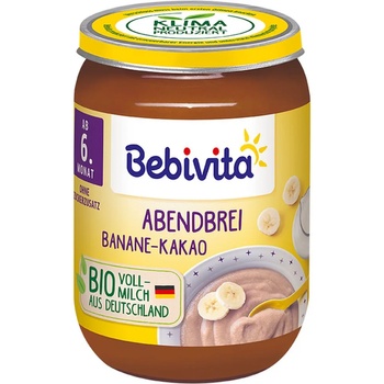 Bebivita Био млечна каша Bebivita Лека нощ - Грис с банан и шоколад, 190 g (14602)