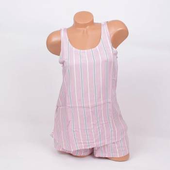 Image 1 of Дамска пижама в бледолилав цвят с райе