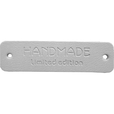Pro Háčkování Hand Made koženková cedulka bílá Limited edition