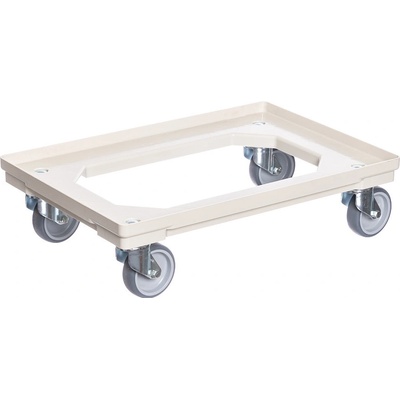 PK Group Vozík pod přepravky 2 otočná + 2 pevná gumová kolečka 100 mm Barvy: Béžová