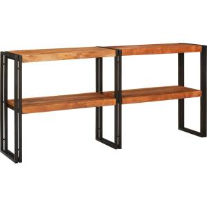 vidaXL Конзолна маса Кафяво 160 x 33 x 75 см Солидно акациево дърво (4104740)