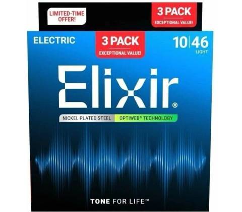Elixir Optiweb Electric 16572 3-pack