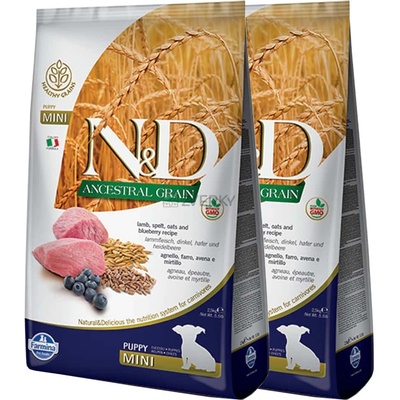 N&D Low Grain Puppy Mini Lamb & blueberry 2 x 7 kg