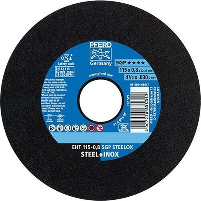 PFERD PFERD TOOLS EHT 115-0,8 SGP STEELOX 61340394 řezný kotouč rovný 115 mm 25 ks nerezová ocel, ocel