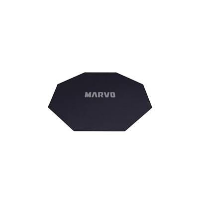 Herní, podložka pod křeslo, Marvo, GM02, 1100 x 1100 x 2 mm, černá, protiskluzová