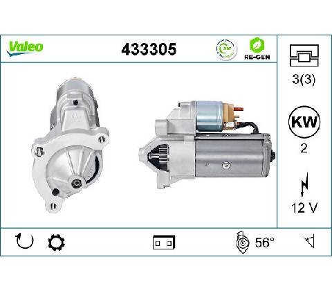 Štartér VALEO 433305