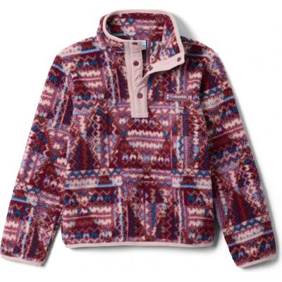 Columbia Детски поларен пуловер Columbia Kid's Helvetia II Printed Half Snap Fleece Fleece jumper - Antique Mauve / Geomix - размер 8 Years (704-4212-1016)