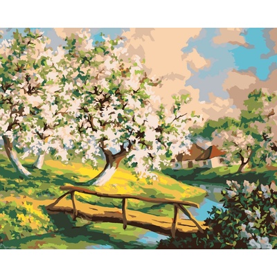 ZUTY Malování podle čísel KVETOUCÍ ZAHRADY 40 x 50 cm