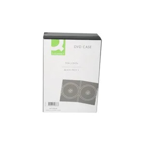 Q-Connect Кутия за dvd двойна черна 5бр