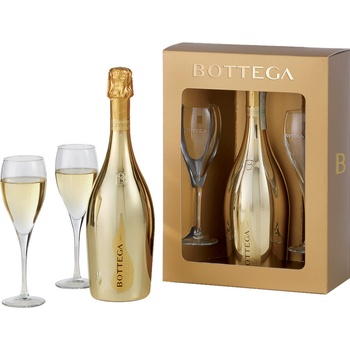 Bottega Gold Prosecco Spumante Brut DOC 11% 0,75 l (dárkové balení 2 sklenice)