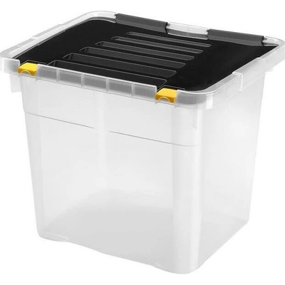 UTC Úložný box 36 l čierny priehľadný UT0119