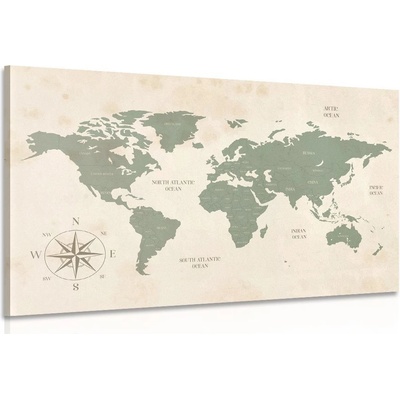 Obraz decentní mapa světa - 150x100