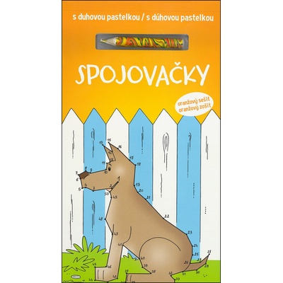 Spojovačky s dúhovou pastelkou - oranžový zošit