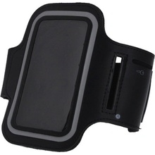 AppleKing sportovní pouzdro na ruku s průchodem na sluchátka pro iPhone 5 / 5S / SE (2016) / 4 / 4S černé