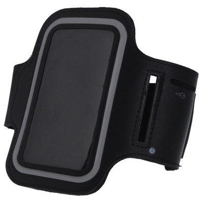 AppleKing sportovní pouzdro na ruku s průchodem na sluchátka pro iPhone 5 / 5S / SE (2016) / 4 / 4S - černé