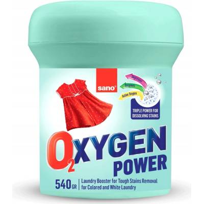 SANO Oxygen Power Odstraňovač skvrn v prášku 0,54 kg