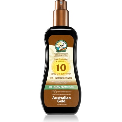Australian Gold Spray Gel Sunscreen With Instant Bronzer слънцезащитен спрей с бронзър SPF 10 237ml