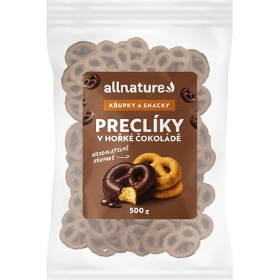 Allnature Preclíky v hořké čokoládě 500 g