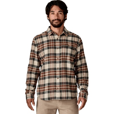 Patagonia Lw Fjord pánská flanelová košel'a dlouhý rukáv dried vanilla 24/25