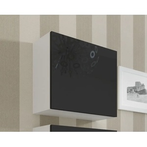 Cama meble Шкаф Cama Квадрат VIGO 50/50/30 бял/черен гланц (WIK VIGO b/cz)