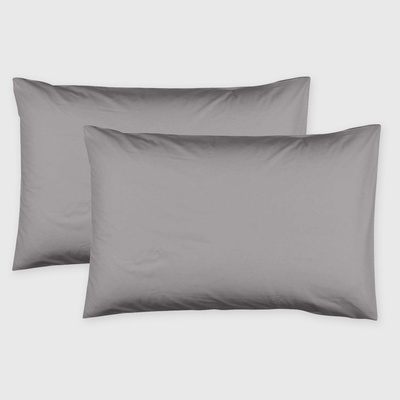 Dilios Комплект две калъфки за възглавница 50/70 см сиво 100% памук