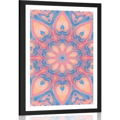 Plakát s paspartou hypnotická Mandala - 40x60 no frame