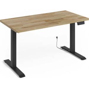 BIM Furniture Natural Регулируемо бюро 140x70x3 черно/дъб (BIMNATDESKBMNATOAK)