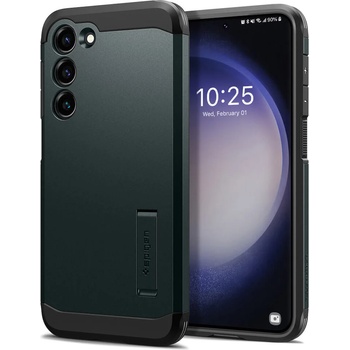 Spigen Tough Armor Case - хибриден кейс с най-висока степен на защита за Samsung Galaxy S23 Plus (тъмнозелен)