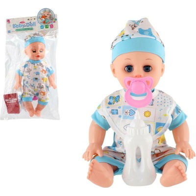 Teddies bábätko plast 32 cm pijúce cikajúce so zvukom