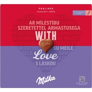 Milka I Love Milka Шоколадови бонбониери с лешников пълнеж 110гр