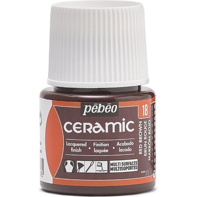 Pébéo Farba na keramiku Ceramic 45 ml 18 Red Brown